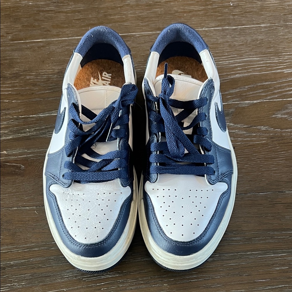 Nike Jordan 1 Elevate Low Midnight Navy and White Sneakers